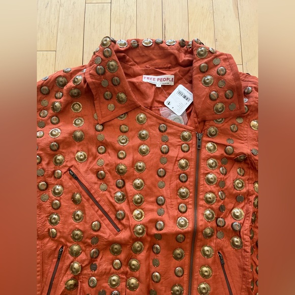 Free People Chelsea Coin Jacket in Bronze - Picture 3 of 12